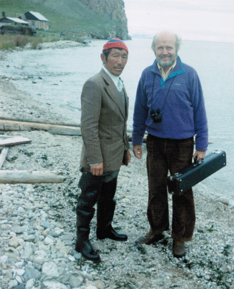 with Buryat fisherman, Lake Baikal, 1986