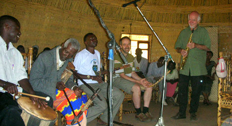 With (L to R) Dokku Lenda, Andreas Kalima, Andrew Cooke, in Ethiopia, 2007